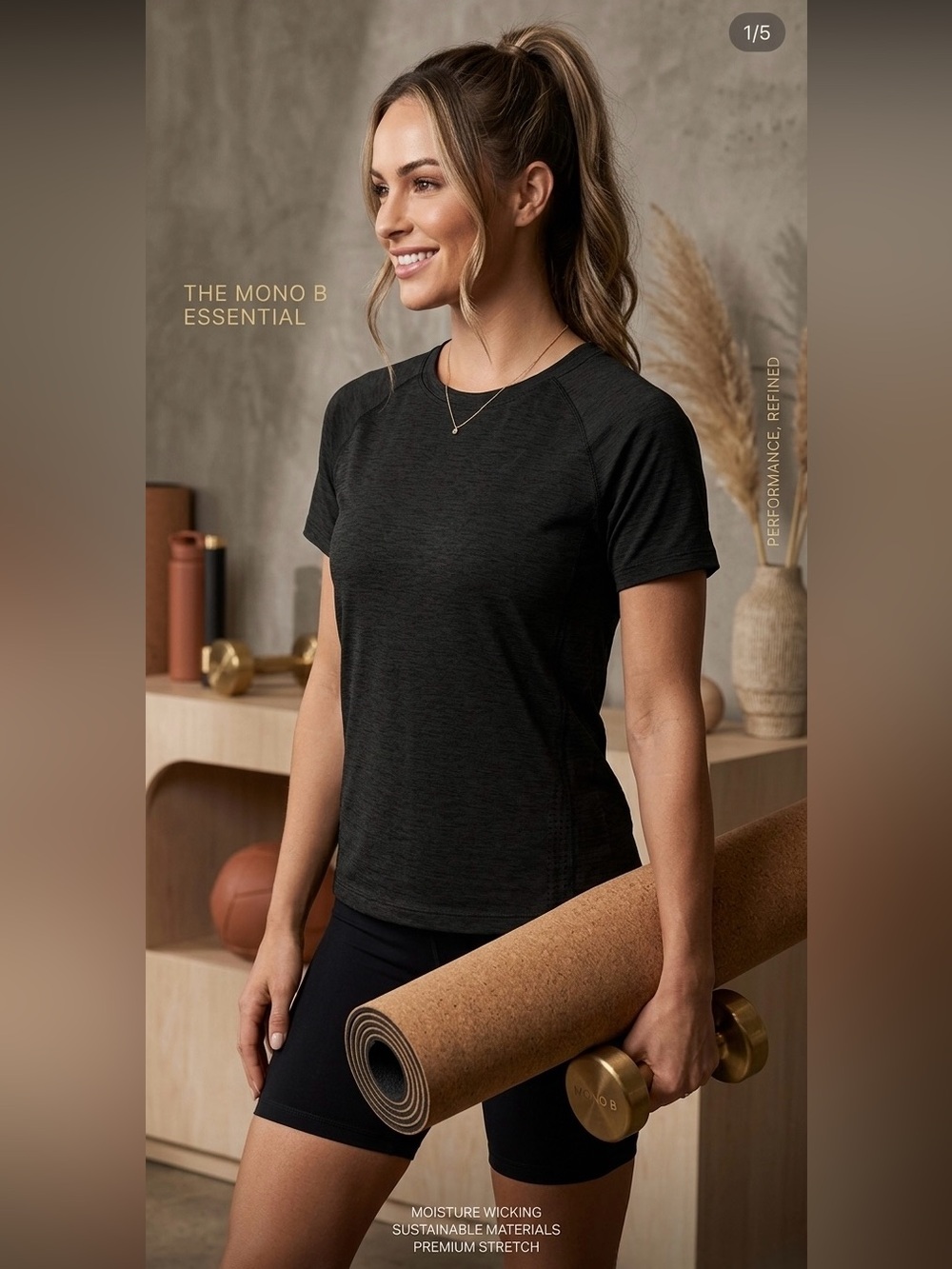 Mono B Black Muscle Tee